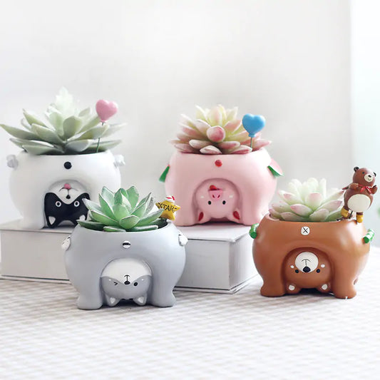 Cartoon Animal Flower Pots