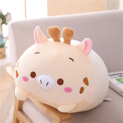 Cute Animal Plush Toy: Soft Cartoon Dinosaur, Pig, Cat, Bear, Panda, Hamster, Elephant Stuffed Doll (20-85cm)